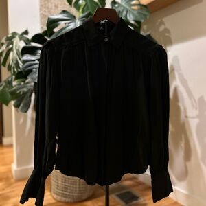 Madewell Long-Sleeve Button-Front Top/Blouse